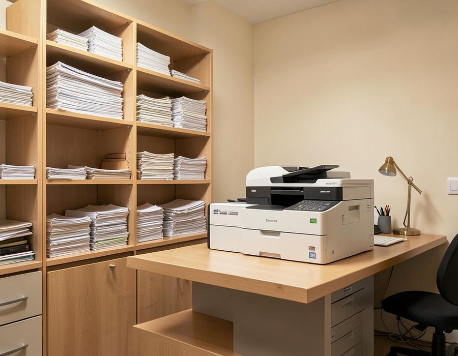 Multifunction printer in a small business back office